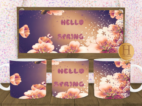 Download Hello Spring Mug Sublimation 11oz - Spring Collection