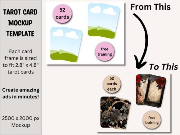 Download Tarot Card Product Mockup Photo- Canva - Product mockup Collection